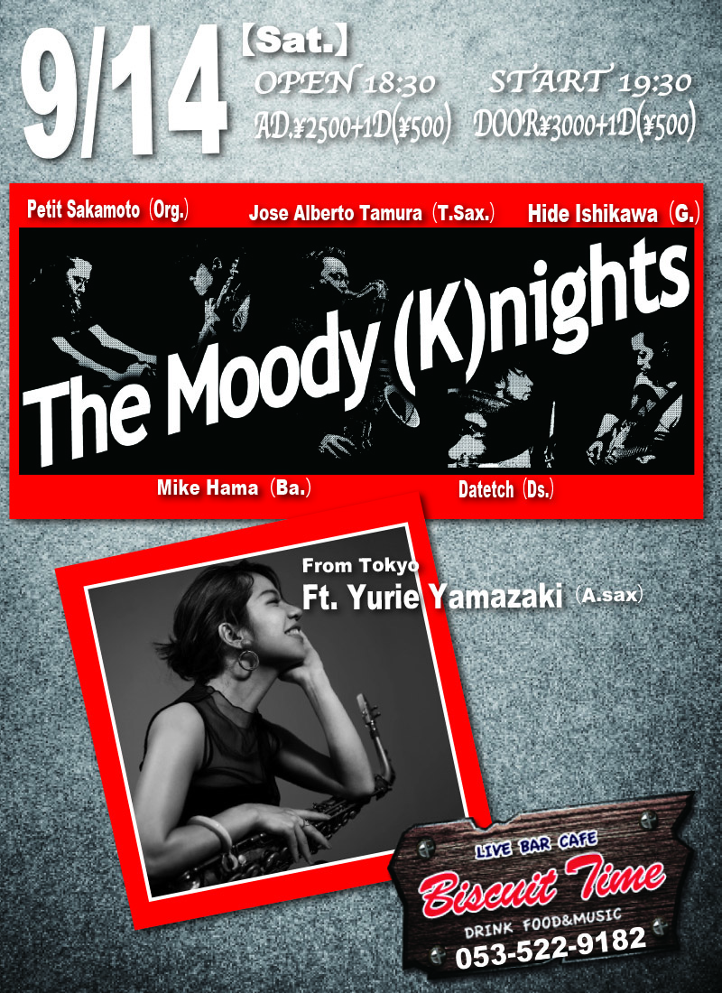 （土）  【Fusion　Funk】The　Moody（K)nights　Ft.YurieYamazaki（from Tokyo)＠BT